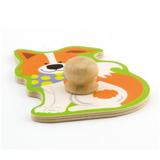 Knob puzzle - farm animals - 4 pieces